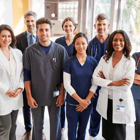 employees in a hospital