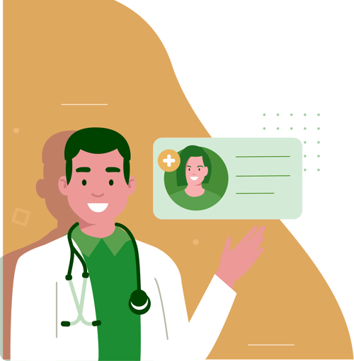 Doctor accessing patient information